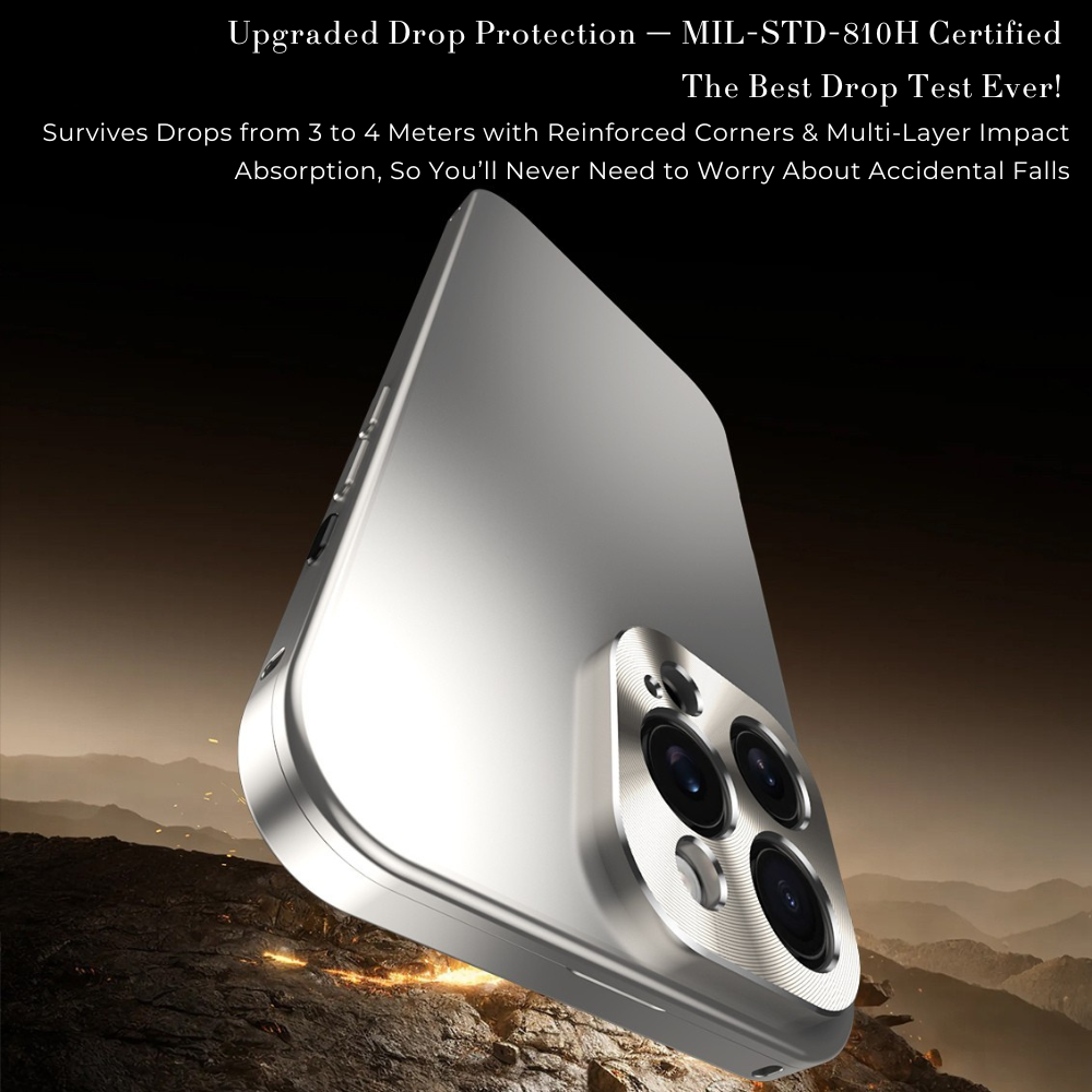 Luxury iPhone Case Magnetic Aluminum Frame Shockproof Protective Cover Full Camera Lens Protection Slim Metal Design Wireless Charging Compatible