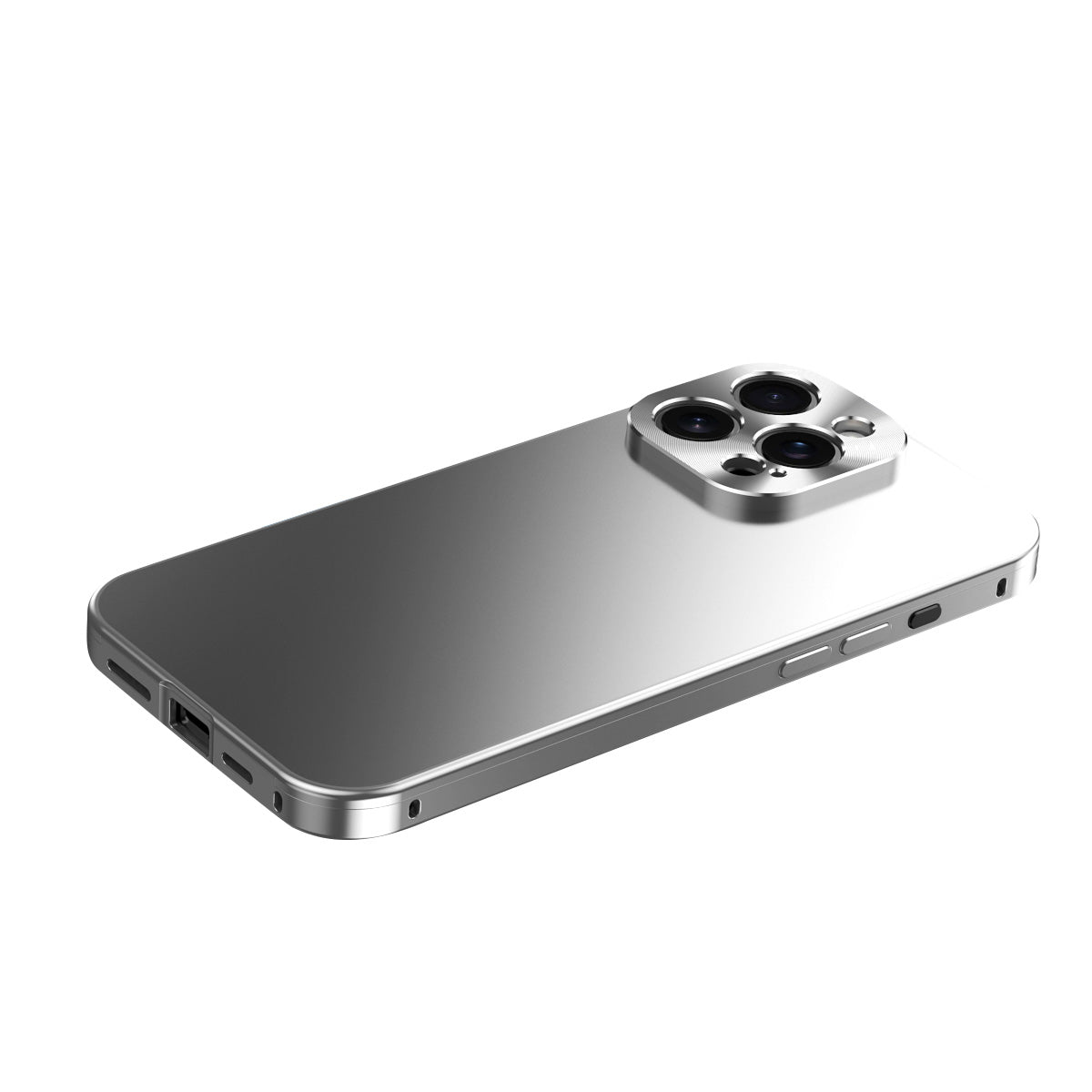 Luxury iPhone Case Magnetic Aluminum Frame Shockproof Protective Cover Full Camera Lens Protection Slim Metal Design Wireless Charging Compatible