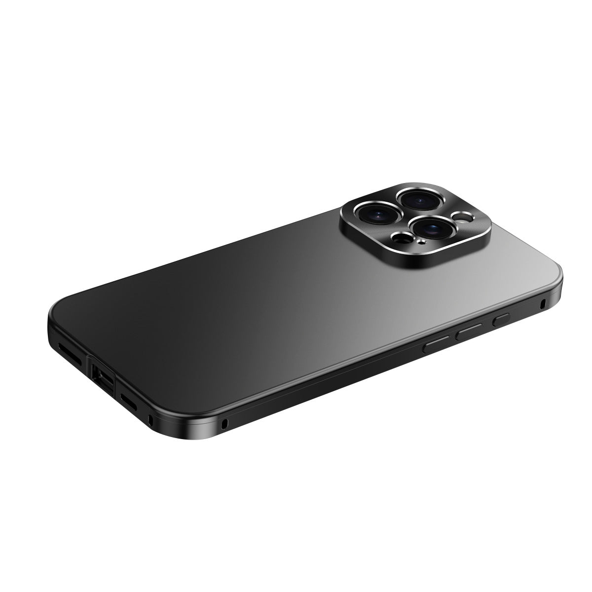 Luxury iPhone Case Magnetic Aluminum Frame Shockproof Protective Cover Full Camera Lens Protection Slim Metal Design Wireless Charging Compatible