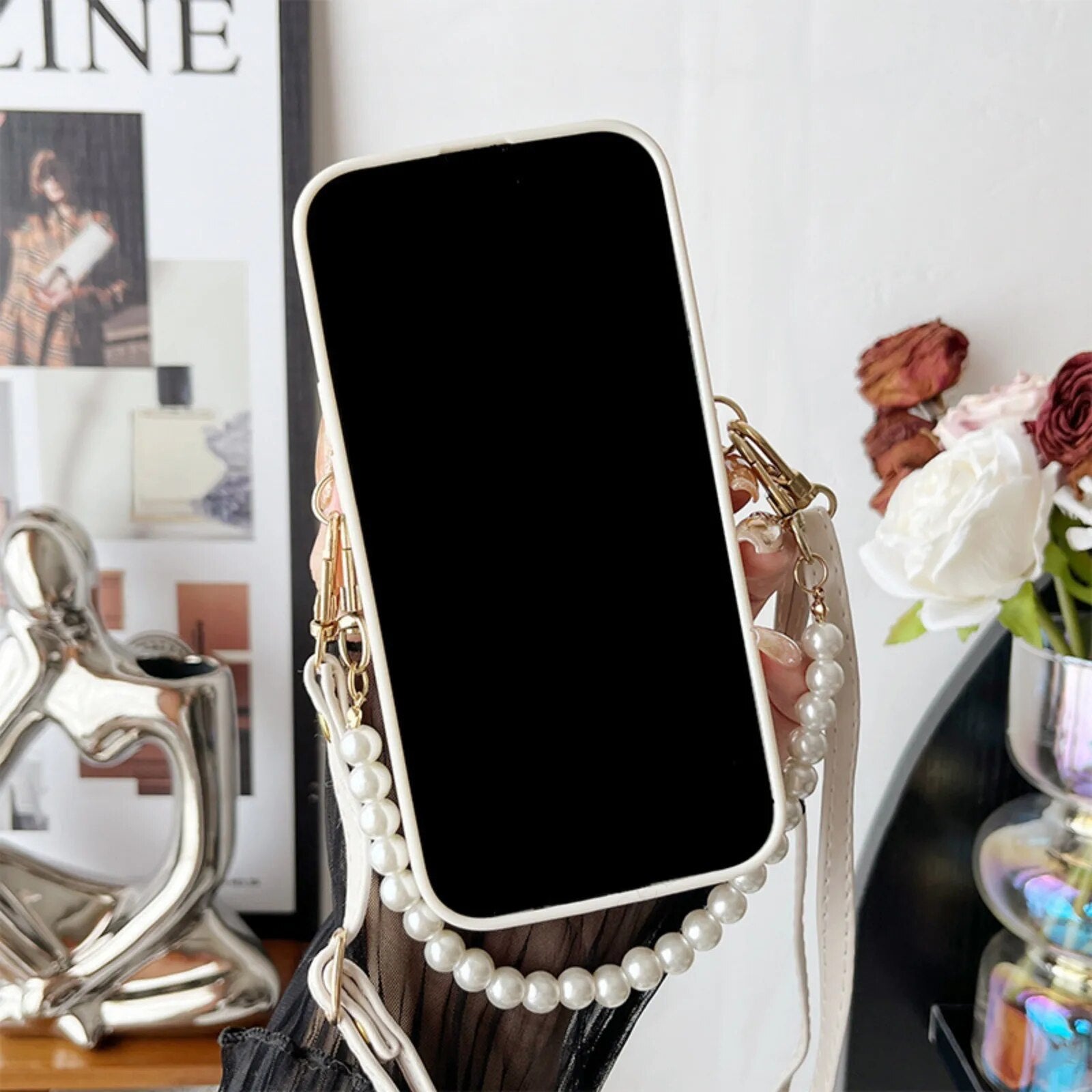 Luxury iPhone Case Wallet MagSafe Compatible Crossbody Strap Card Holder Shockproof Protective Cover 3D Metal Design Camera Lens Protection Slim Profile