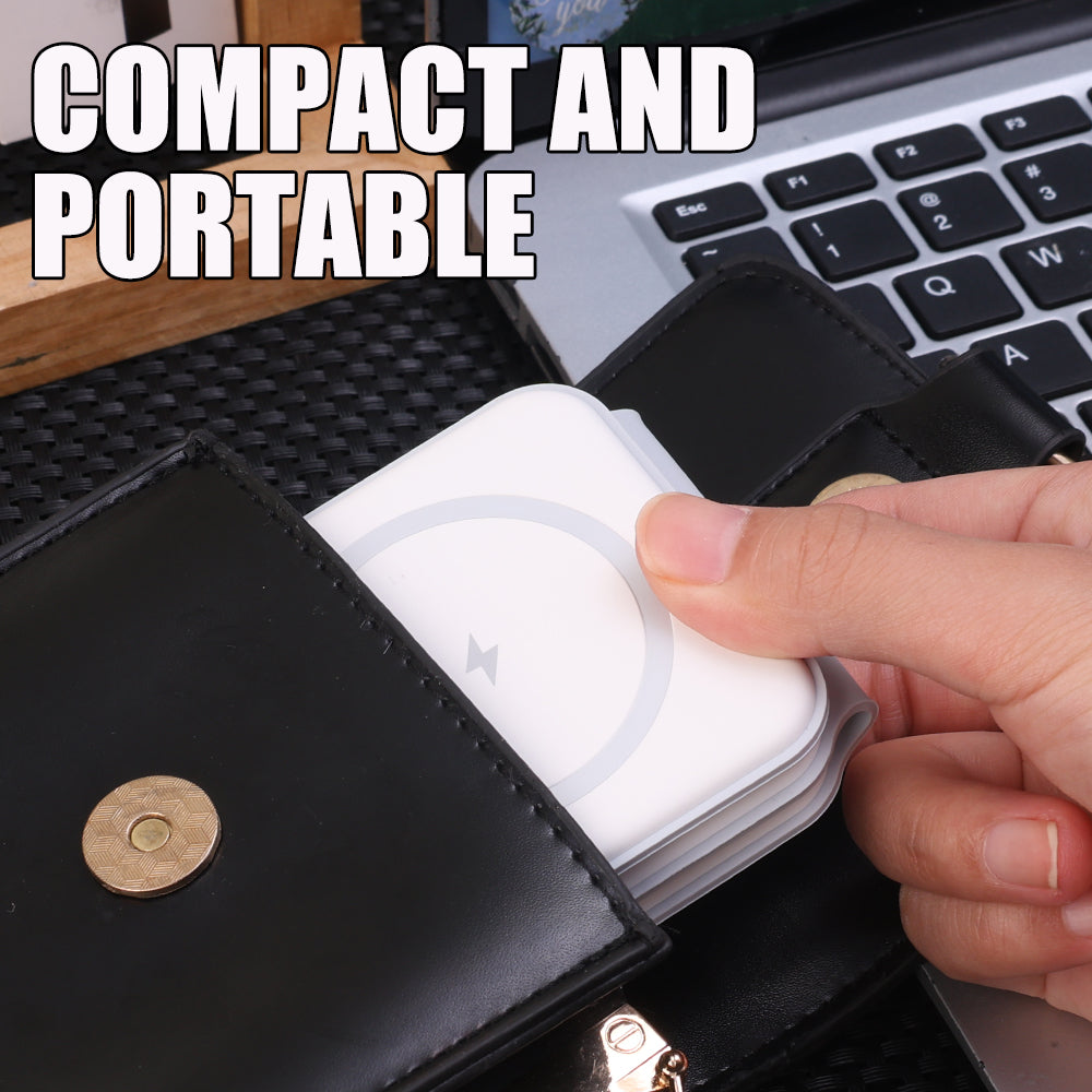 Premium 3-in-1 Wireless Charger Foldable MagSafe Compatible 15W Fast Charging Station Magnetic Portable Charging Dock Smartphone Watch Earbuds