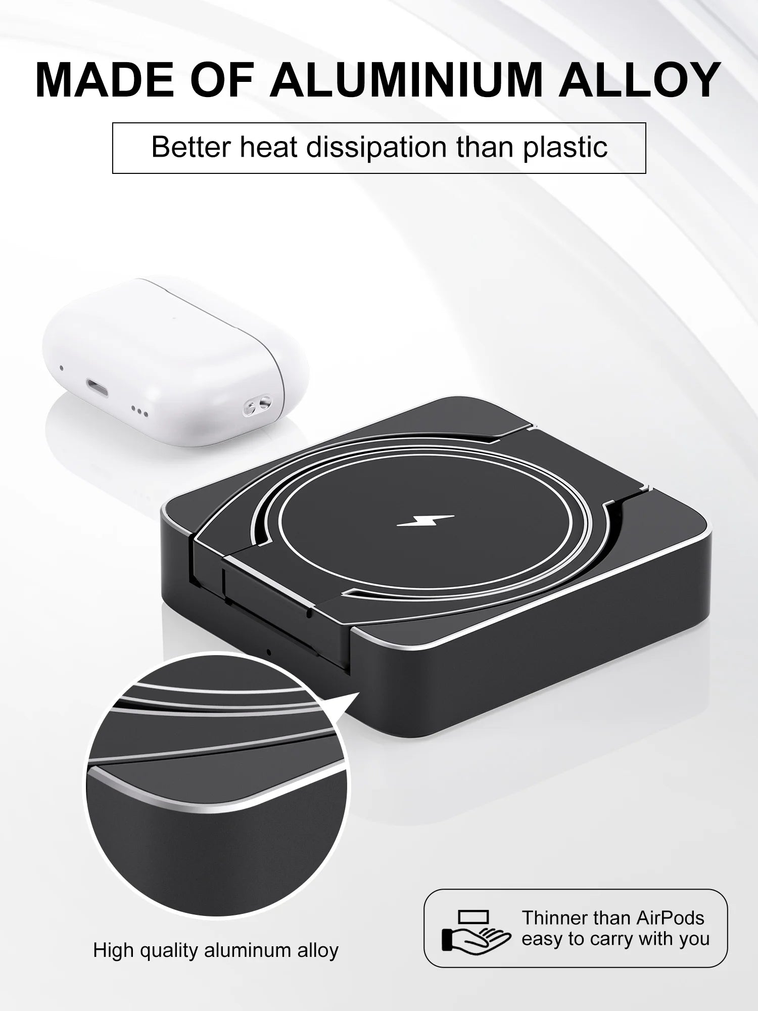 Premium 3-in-1 Wireless Charger Foldable MagSafe Compatible 15W Fast Charging Station Magnetic Portable Charging Dock Smartphone Watch Earbuds