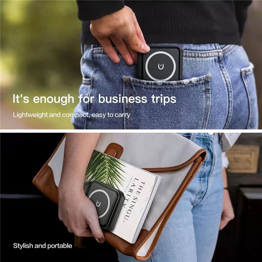 Premium 3-in-1 Wireless Charger Foldable MagSafe Compatible 15W Fast Charging Station Magnetic Portable Charging Dock Smartphone Watch Earbuds