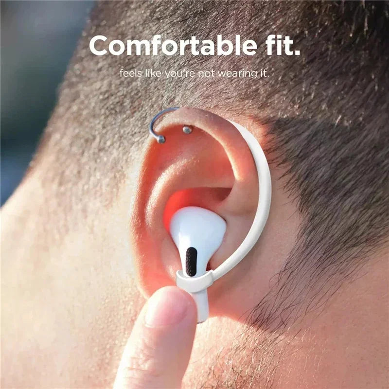Premium AirPods Ear Hooks Silicone Anti-Slip Secure Fit Sports Ear Support Comfortable Wireless Earbud Accessories