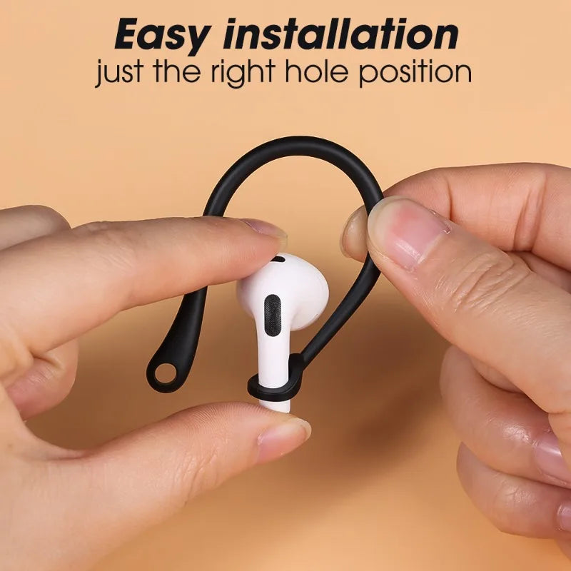 Premium AirPods Ear Hooks Silicone Anti-Slip Secure Fit Sports Ear Support Comfortable Wireless Earbud Accessories