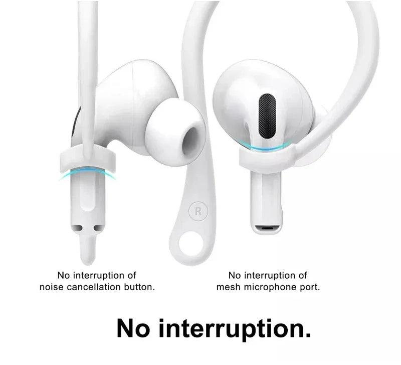 Premium AirPods Ear Hooks Silicone Anti-Slip Secure Fit Sports Ear Support Comfortable Wireless Earbud Accessories