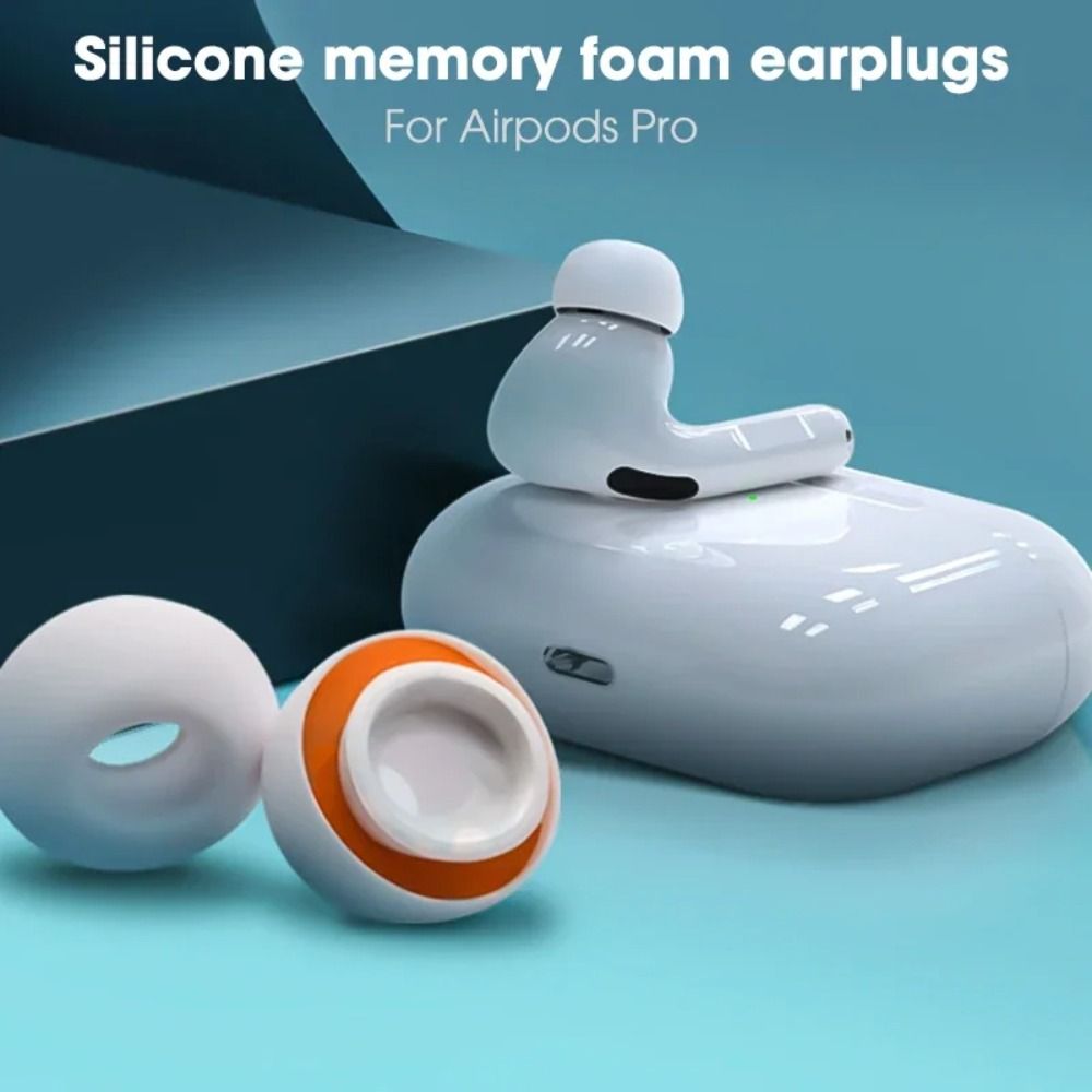 Premium AirPods Ear Tips Memory Foam & Silicone Replacement Comfortable Noise Isolation Multiple Sizes Earbud Accessories