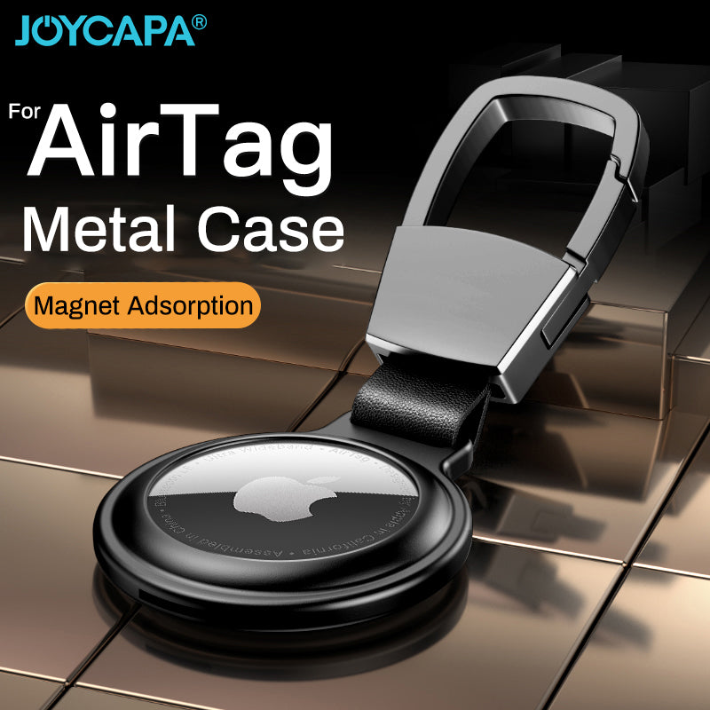 Premium AirTag Case Metal Protective Cover Keychain Clip Shockproof Scratch Resistant Secure Holder