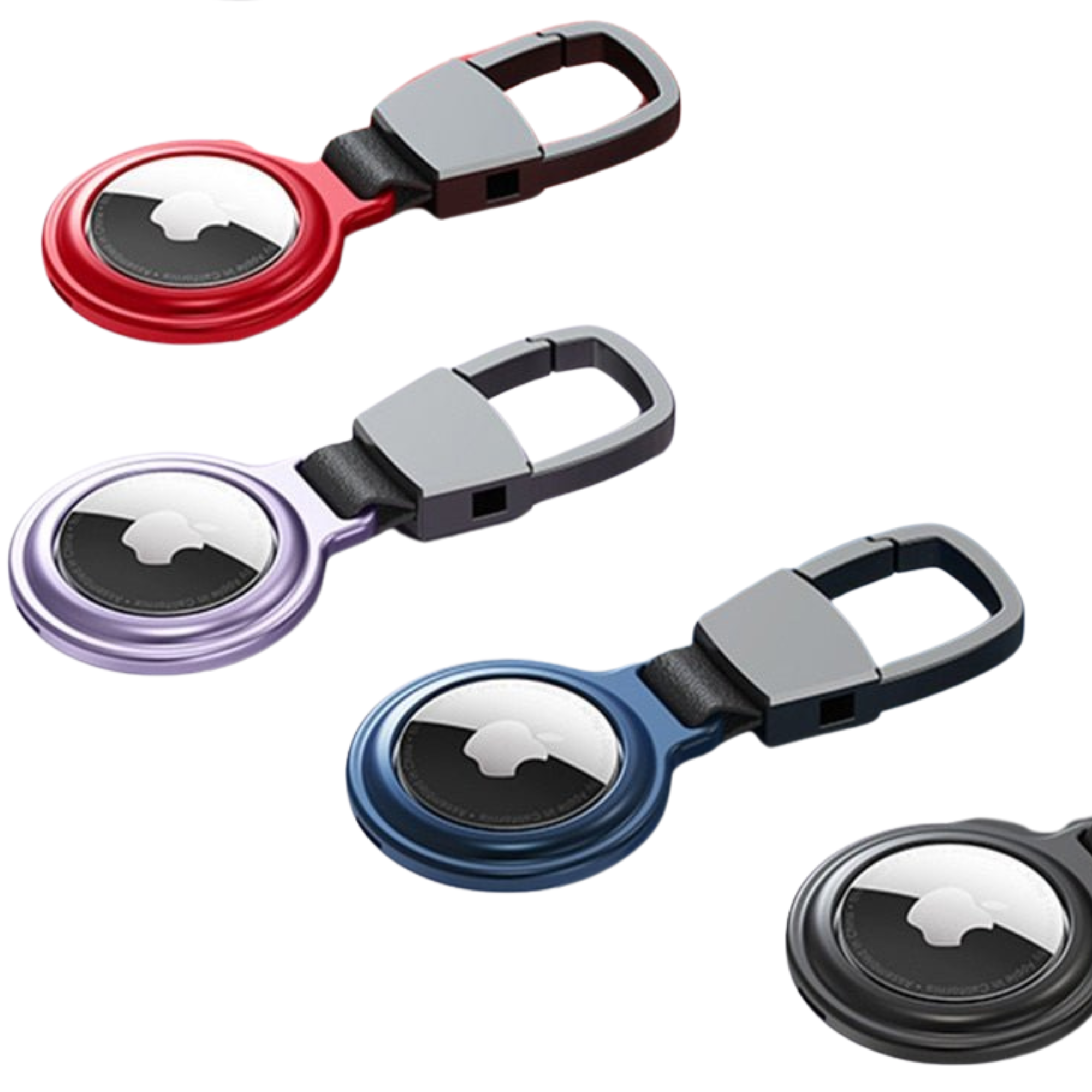 Premium AirTag Case Metal Protective Cover Keychain Clip Shockproof Scratch Resistant Secure Holder