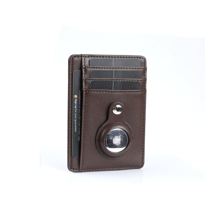 Premium AirTag Wallet Case RFID Blocking Leather Card Holder Slim Magnetic Closure Secure ID Credit Card Storage