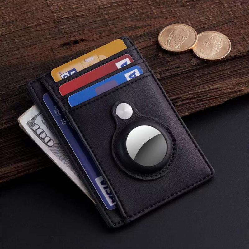 Premium AirTag Wallet Case RFID Blocking Leather Card Holder Slim Magnetic Closure Secure ID Credit Card Storage