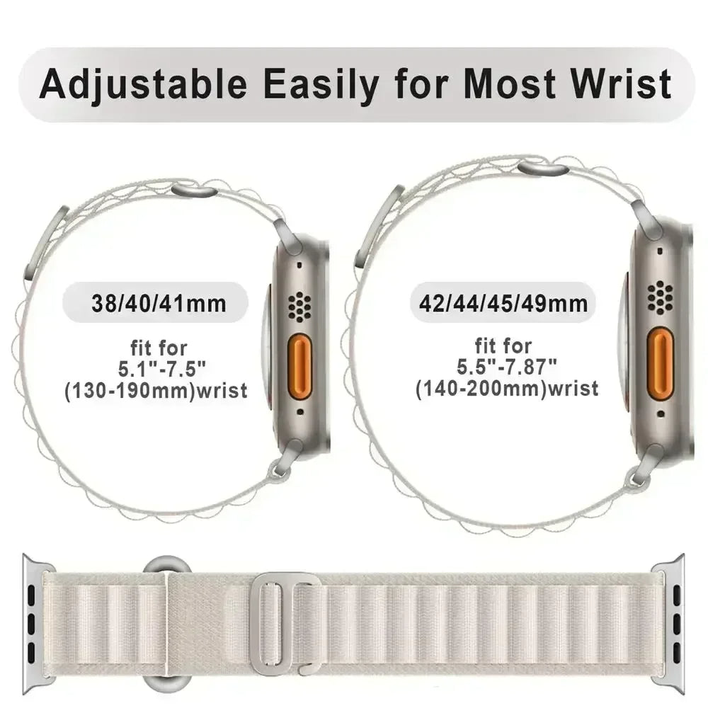 Premium Apple Watch Band Alpine Loop Durable Nylon Strap Adjustable Secure Fit Outdoor Sport Wristband