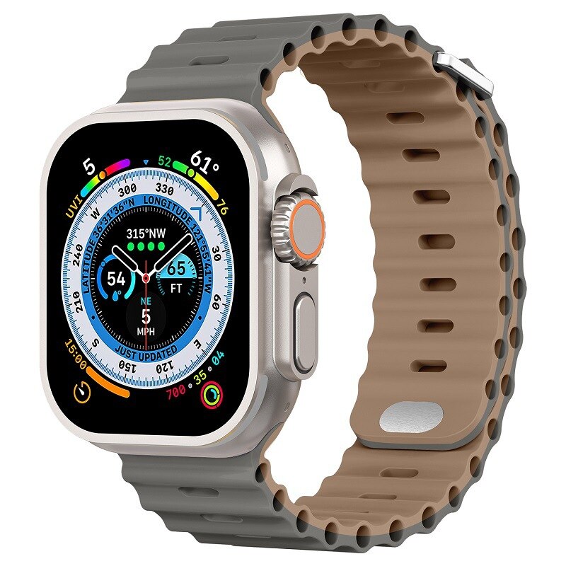 Premium Apple Watch Band Ocean Strap Soft Silicone Sport Wristband Adjustable Secure Fit Comfortable Durable Design