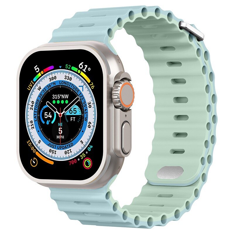 Premium Apple Watch Band Ocean Strap Soft Silicone Sport Wristband Adjustable Secure Fit Comfortable Durable Design