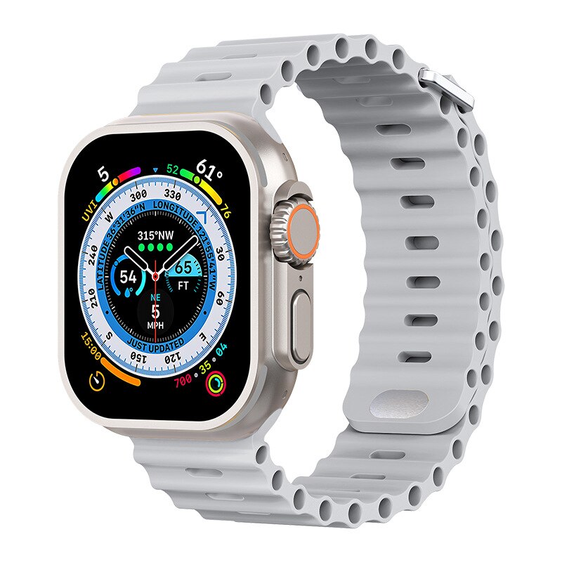 Premium Apple Watch Band Ocean Strap Soft Silicone Sport Wristband Adjustable Secure Fit Comfortable Durable Design
