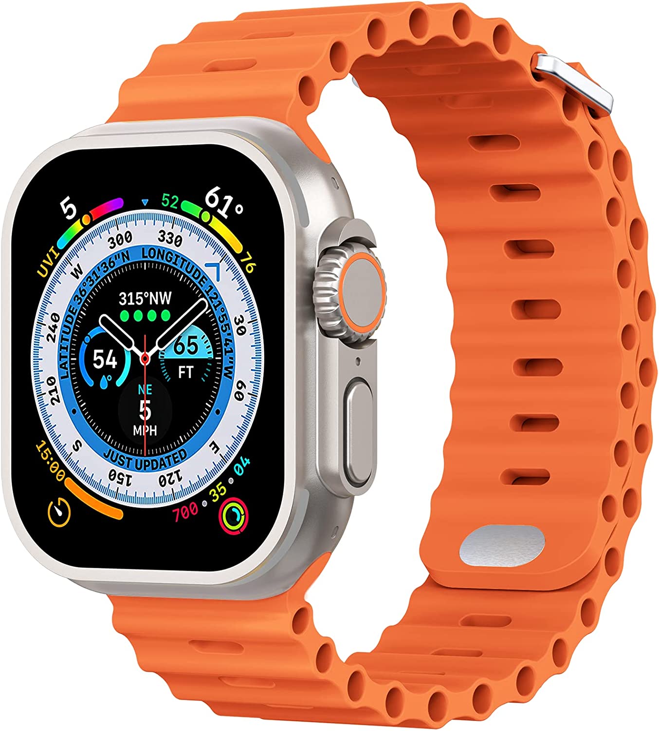 Premium Apple Watch Band Ocean Strap Soft Silicone Sport Wristband Adjustable Secure Fit Comfortable Durable Design