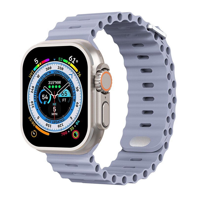 Premium Apple Watch Band Ocean Strap Soft Silicone Sport Wristband Adjustable Secure Fit Comfortable Durable Design