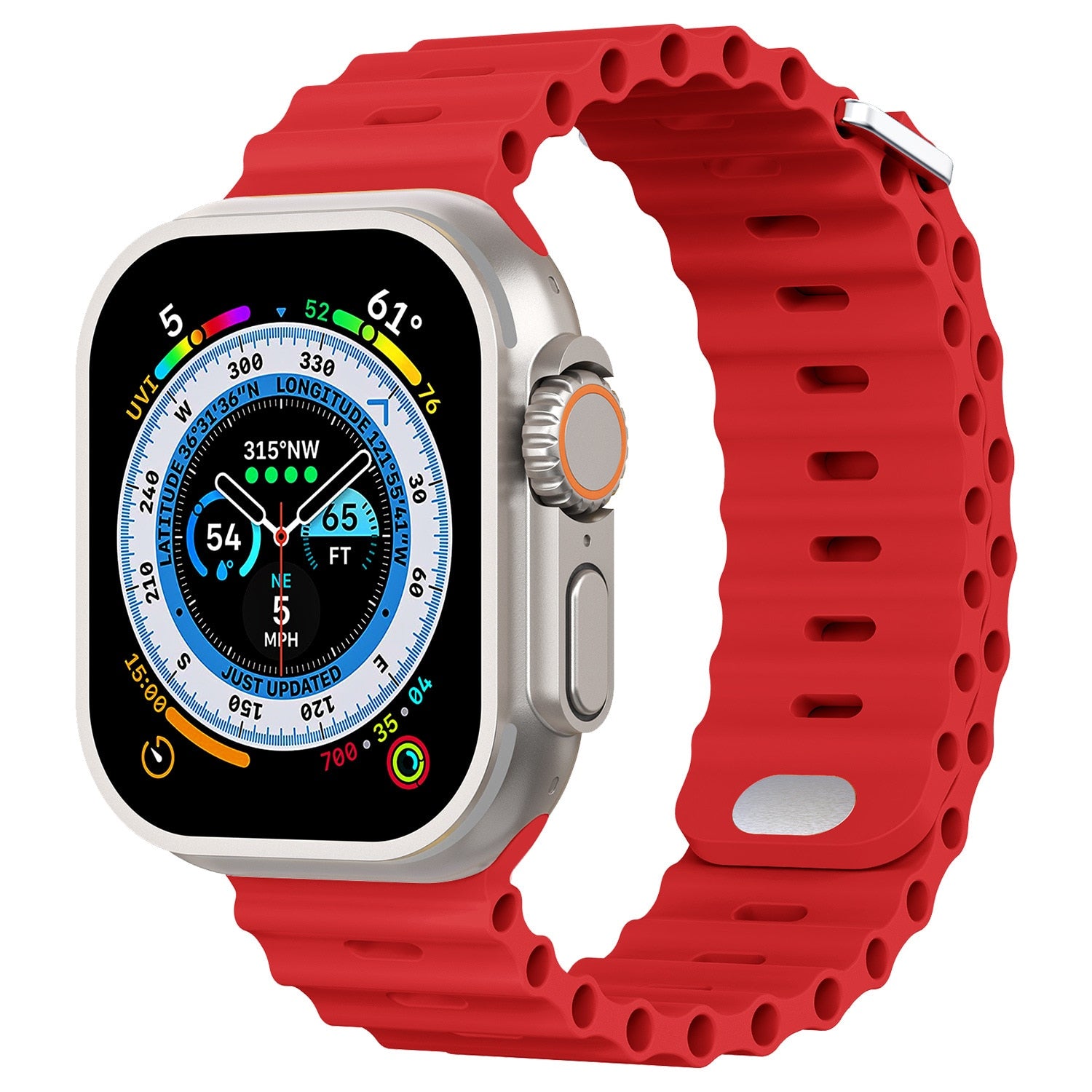 Premium Apple Watch Band Ocean Strap Soft Silicone Sport Wristband Adjustable Secure Fit Comfortable Durable Design