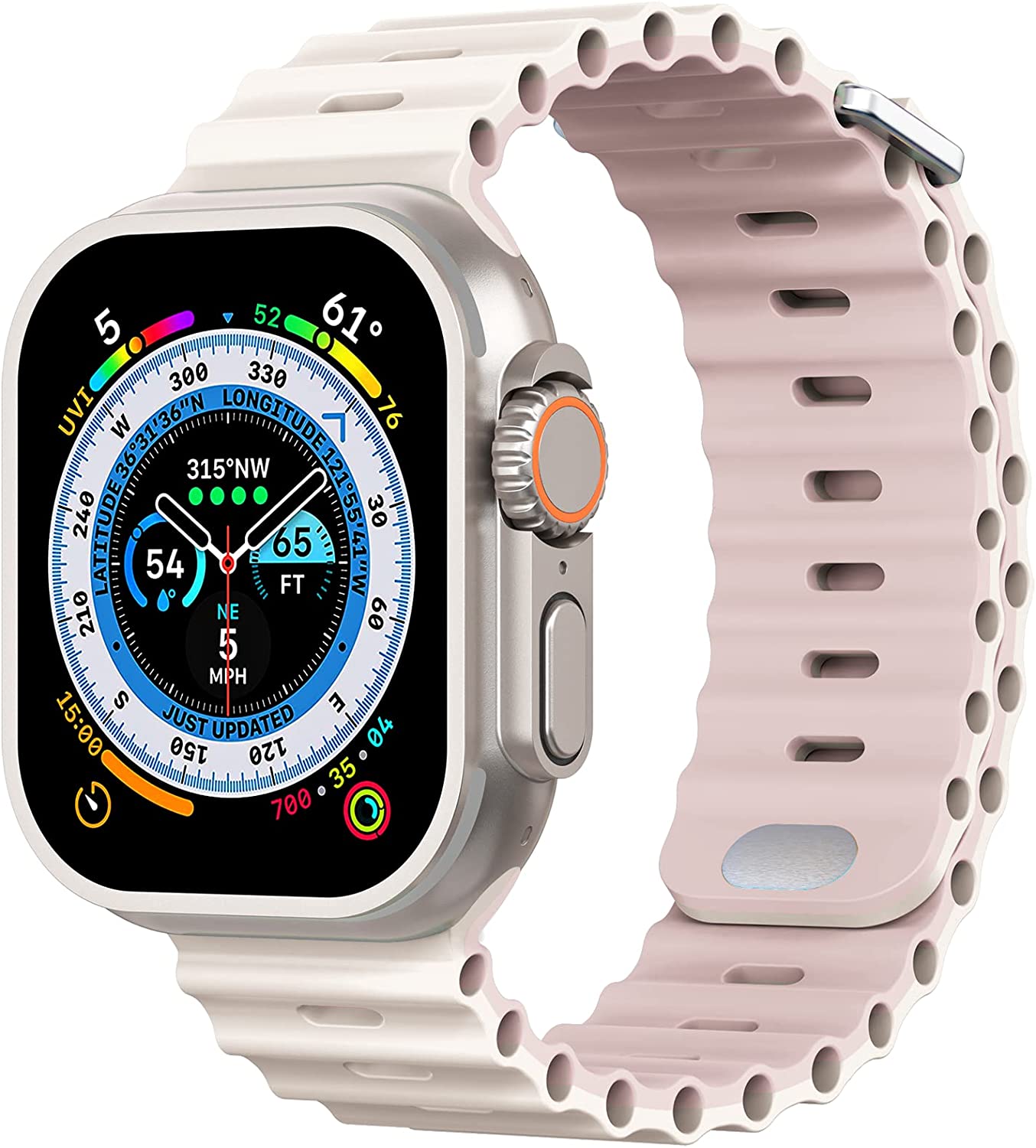 Premium Apple Watch Band Ocean Strap Soft Silicone Sport Wristband Adjustable Secure Fit Comfortable Durable Design
