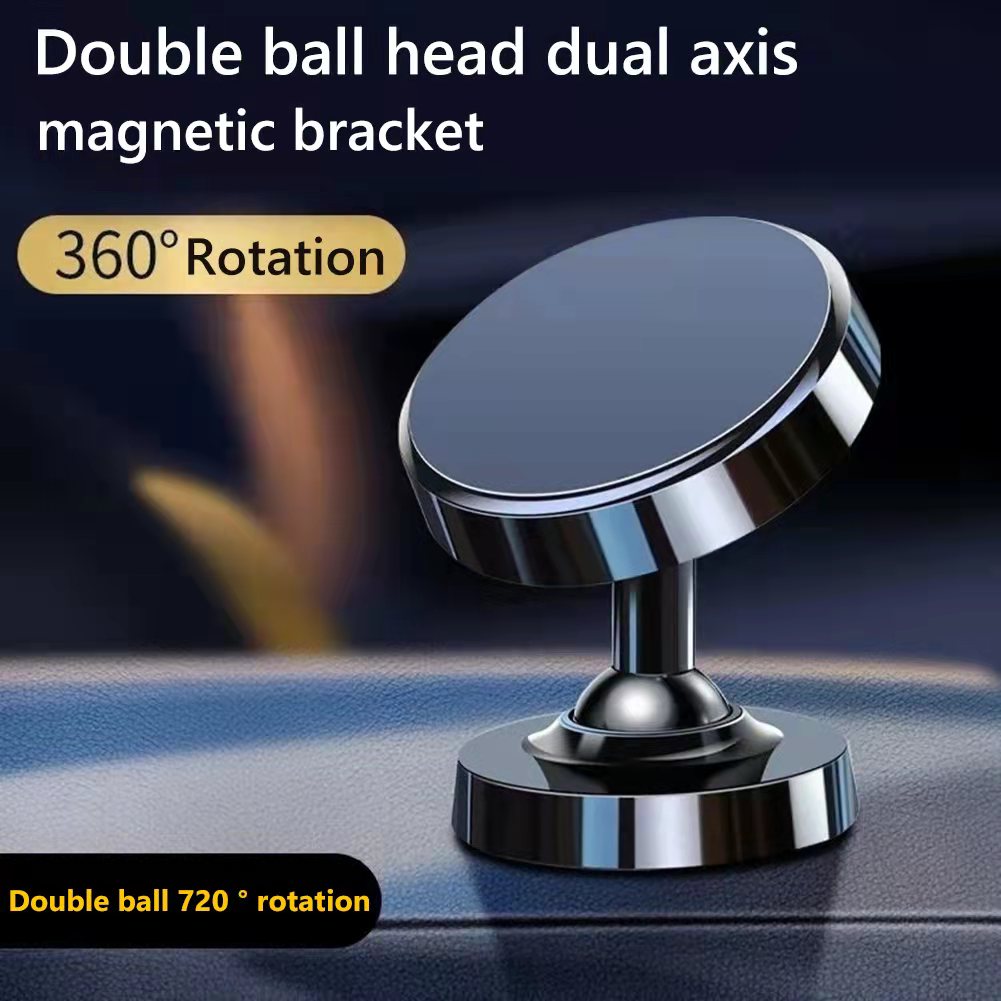 Premium Car Phone Mount Magnetic 360 Rotation Secure Grip Dashboard Holder Smartphone Compatible GPS Mount