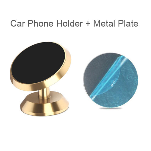 Premium Car Phone Mount Magnetic 360 Rotation Secure Grip Dashboard Holder Smartphone Compatible GPS Mount