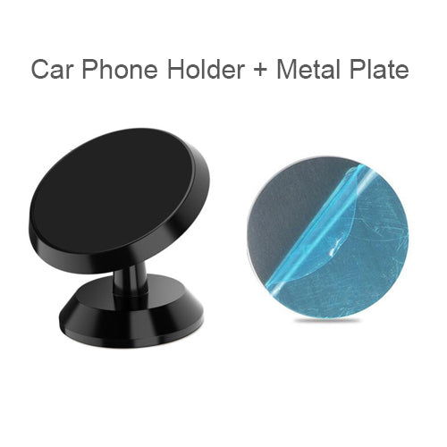 Premium Car Phone Mount Magnetic 360 Rotation Secure Grip Dashboard Holder Smartphone Compatible GPS Mount