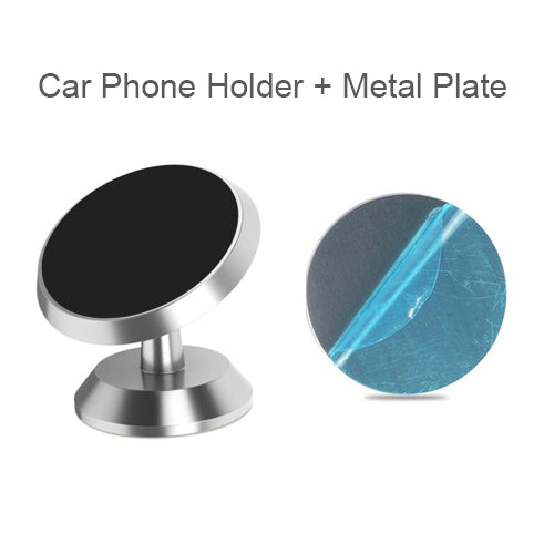 Premium Car Phone Mount Magnetic 360 Rotation Secure Grip Dashboard Holder Smartphone Compatible GPS Mount