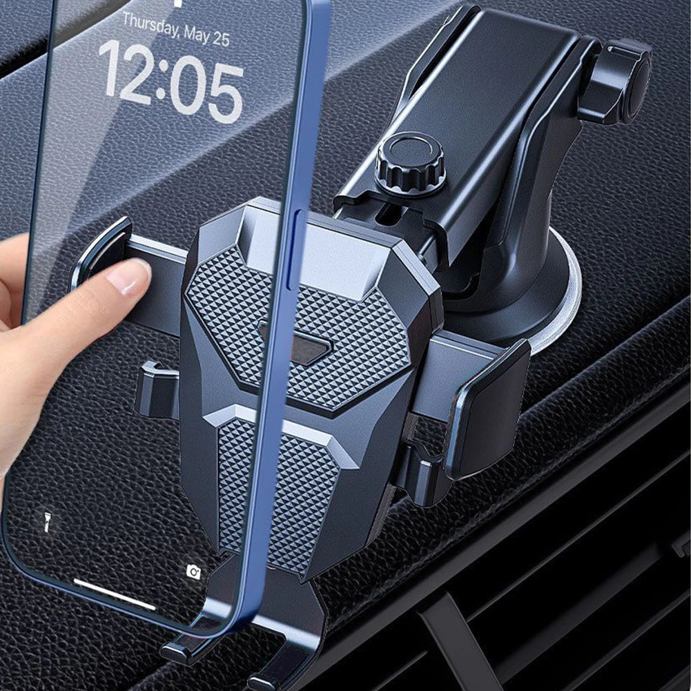 Premium Car Phone Mount Suction Cup 360 Rotation Secure Grip Dashboard Windshield Holder Smartphone Compatible