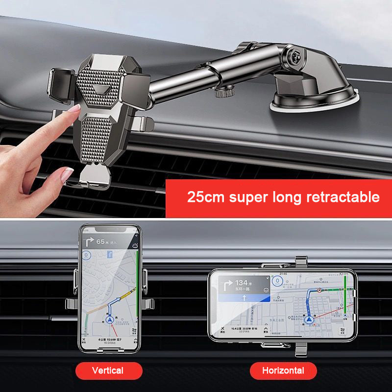Premium Car Phone Mount Suction Cup 360 Rotation Secure Grip Dashboard Windshield Holder Smartphone Compatible