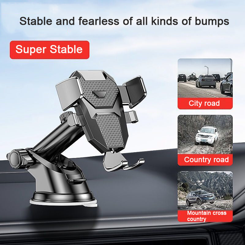 Premium Car Phone Mount Suction Cup 360 Rotation Secure Grip Dashboard Windshield Holder Smartphone Compatible