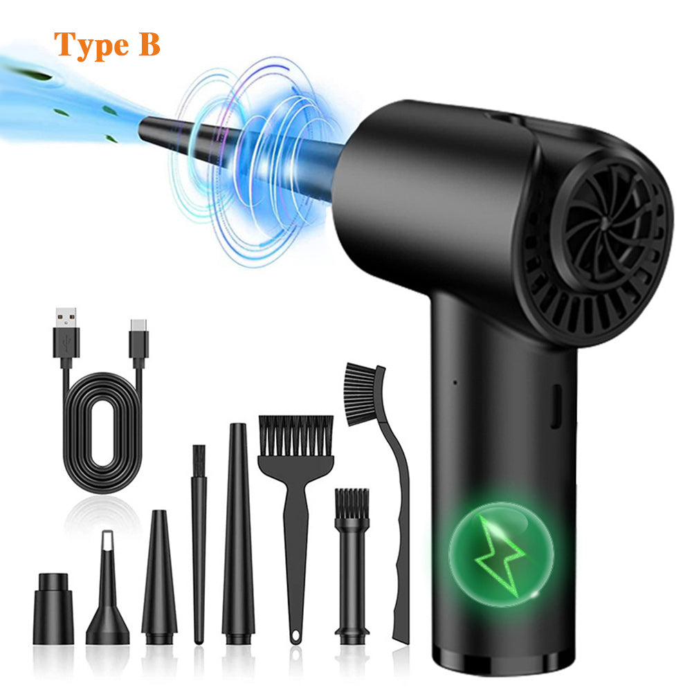 Premium Electric Air Duster Cordless Compressed Air Blower LED Light Keyboard Cleaner Reusable Cleaning Tool
