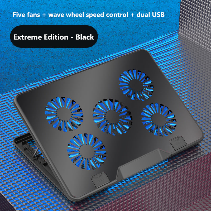 Premium Laptop Cooling Pad RGB 6 Fan 2600RPM Adjustable Stand Gaming Notebook Cooler Ergonomic Heat Dissipation