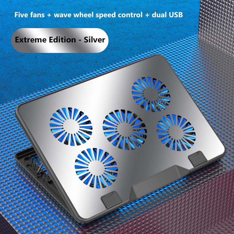 Premium Laptop Cooling Pad RGB 6 Fan 2600RPM Adjustable Stand Gaming Notebook Cooler Ergonomic Heat Dissipation