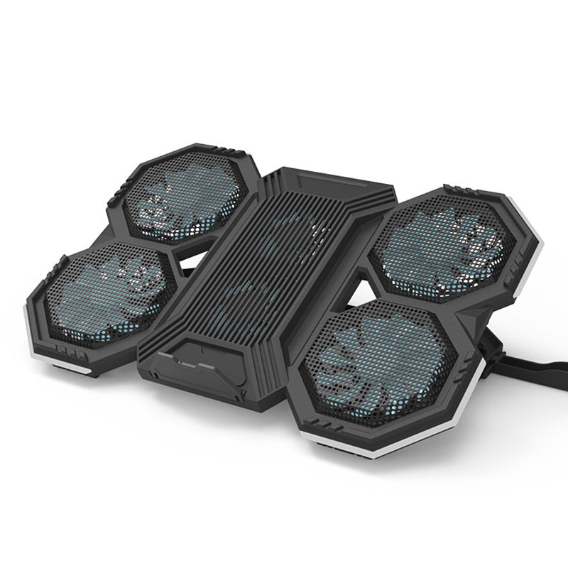 Premium Laptop Cooling Pad RGB 6 Fan 2600RPM Adjustable Stand Gaming Notebook Cooler Ergonomic Heat Dissipation