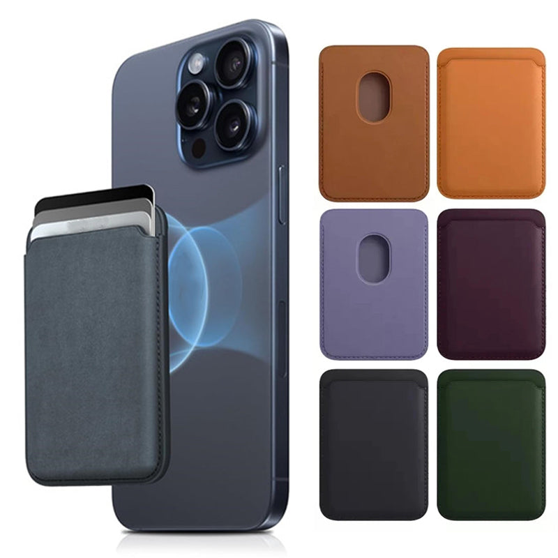 Premium MagSafe Wallet Magnetic Card Holder Leather Case Slim Detachable Phone Wallet Secure Card Storage