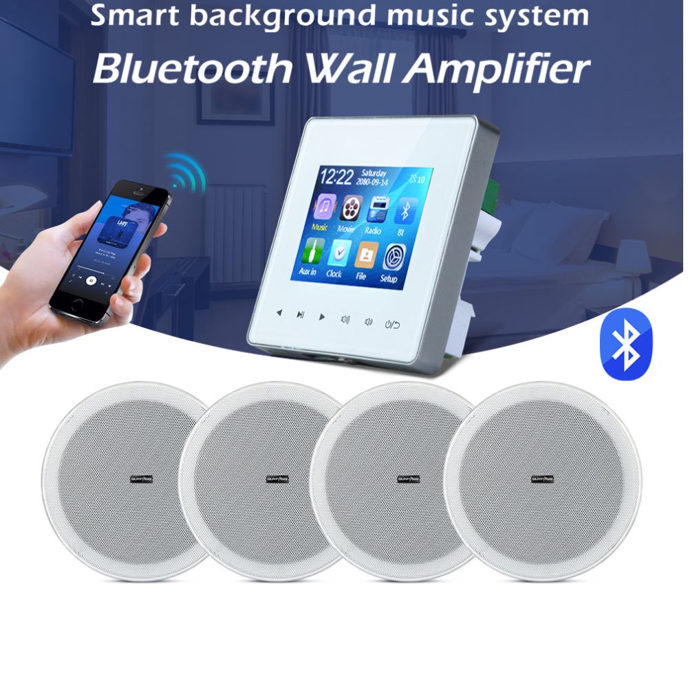 Premium Mini Bluetooth Speaker Amplifier 2.8 Inch HD Display Stereo Sound System FM AUX Wireless Audio Center