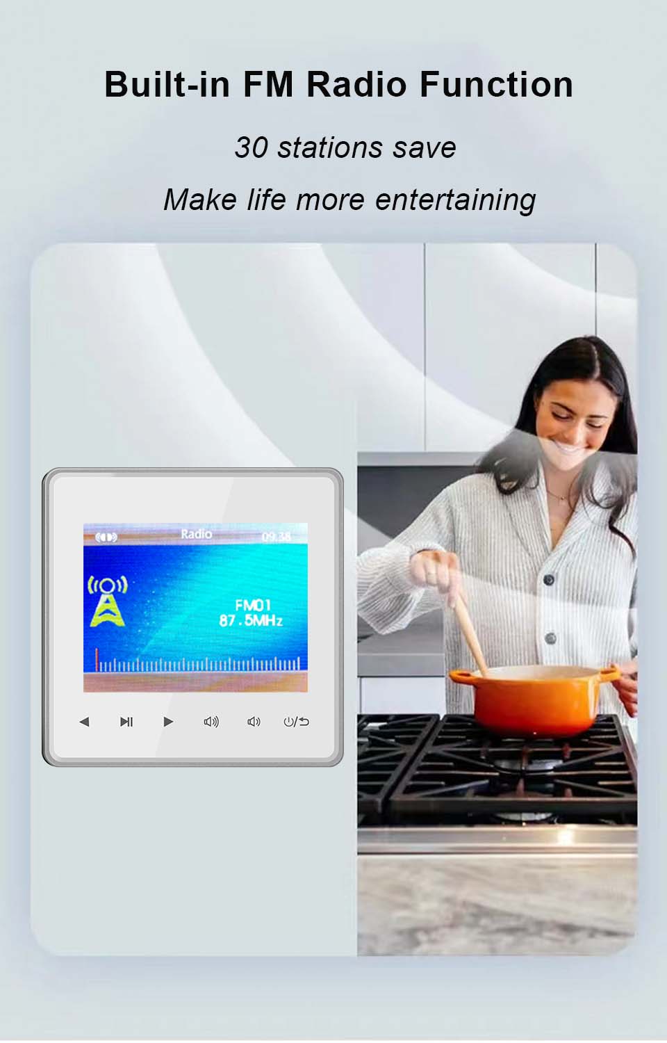 Premium Mini Bluetooth Speaker Amplifier 2.8 Inch HD Display Stereo Sound System FM AUX Wireless Audio Center