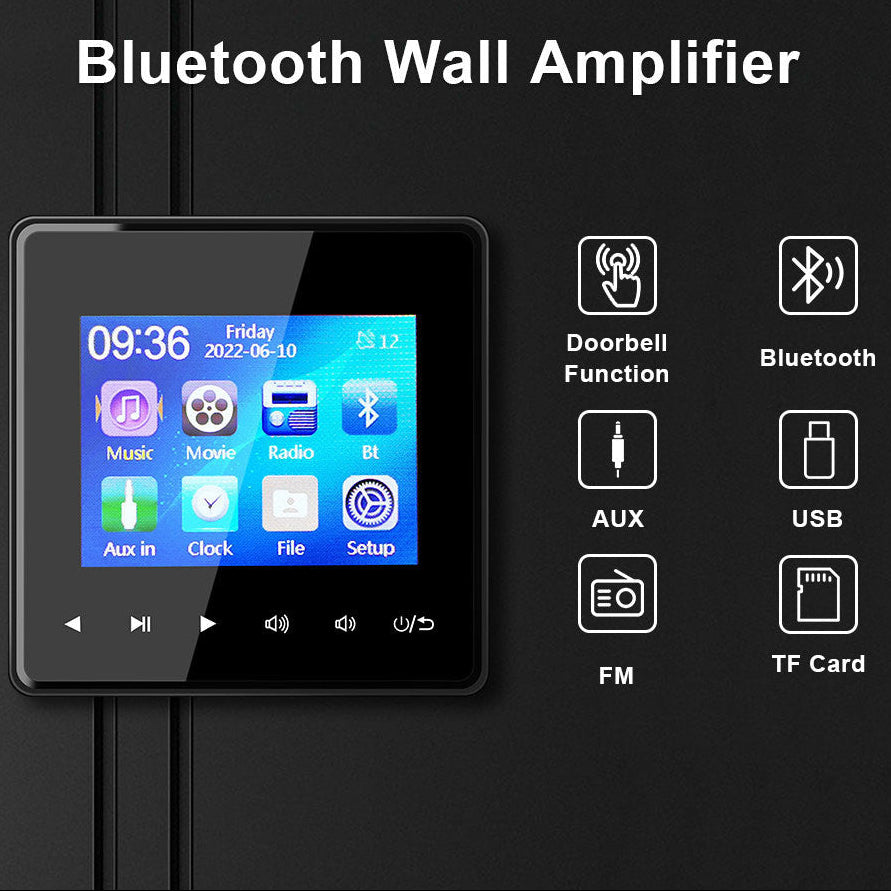 Premium Mini Bluetooth Speaker Amplifier 2.8 Inch HD Display Stereo Sound System FM AUX Wireless Audio Center