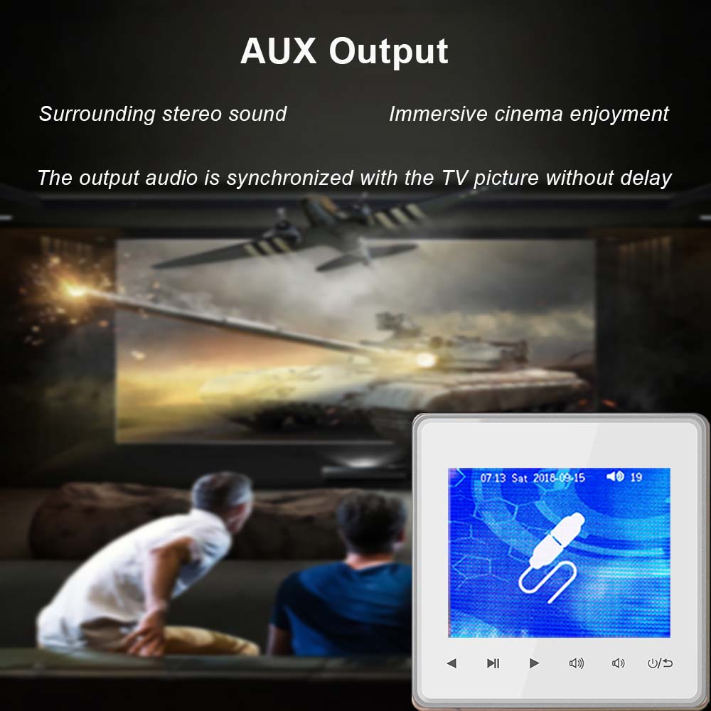 Premium Mini Bluetooth Speaker Amplifier 2.8 Inch HD Display Stereo Sound System FM AUX Wireless Audio Center