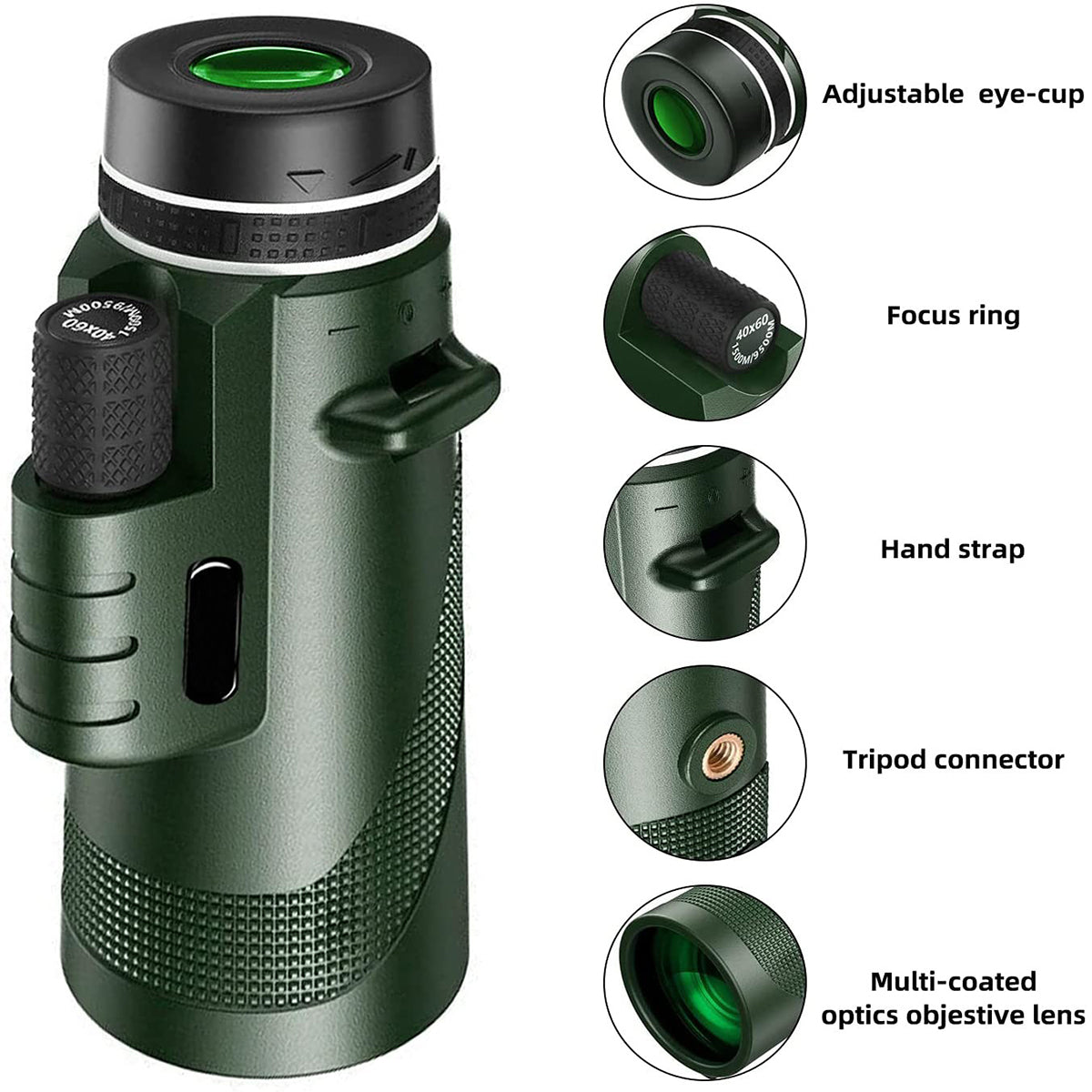 Premium Monocular Telescope HD Zoom Portable Folding Long Range Viewing Smartphone Compatible Outdoor Travel Scope