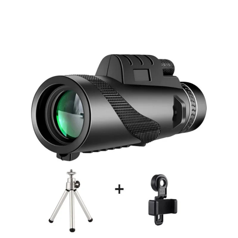 Premium Monocular Telescope HD Zoom Portable Folding Long Range Viewing Smartphone Compatible Outdoor Travel Scope