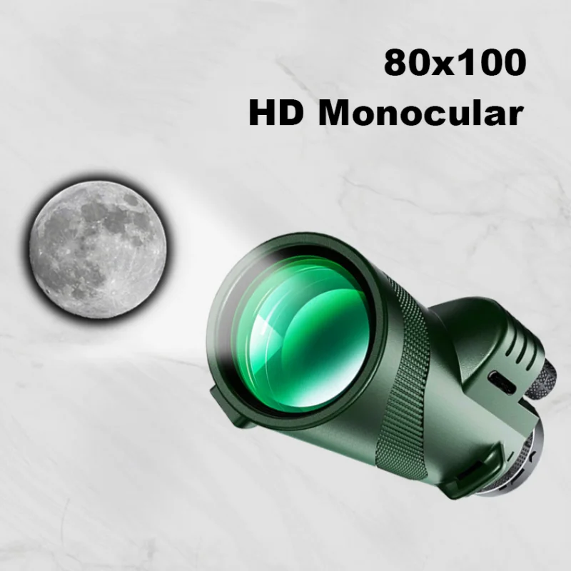 Premium Monocular Telescope HD Zoom Portable Folding Long Range Viewing Smartphone Compatible Outdoor Travel Scope