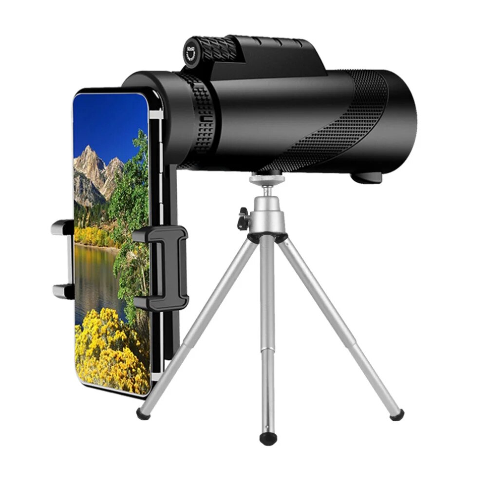 Premium Monocular Telescope HD Zoom Portable Folding Long Range Viewing Smartphone Compatible Outdoor Travel Scope