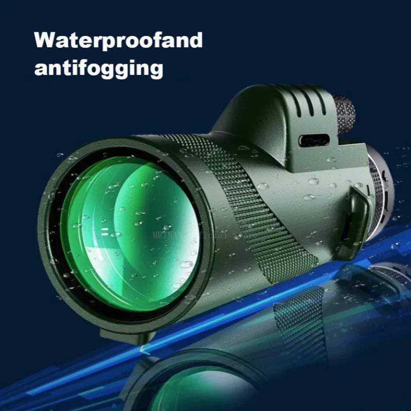 Premium Monocular Telescope HD Zoom Portable Folding Long Range Viewing Smartphone Compatible Outdoor Travel Scope