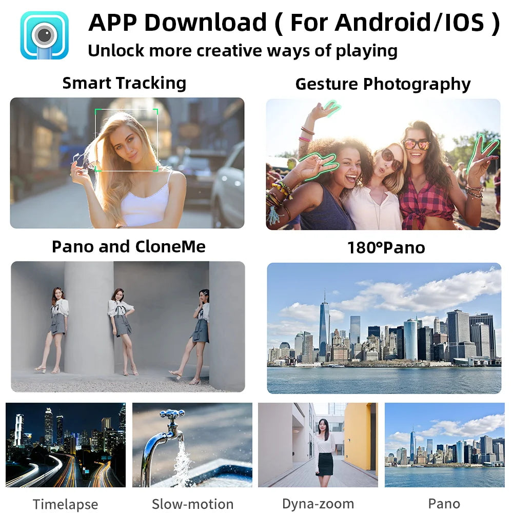 Premium Phone Gimbal Stabilizer 360 Rotation Selfie Stick Tripod Bluetooth Remote Smartphone Video Photography Stabilizer
