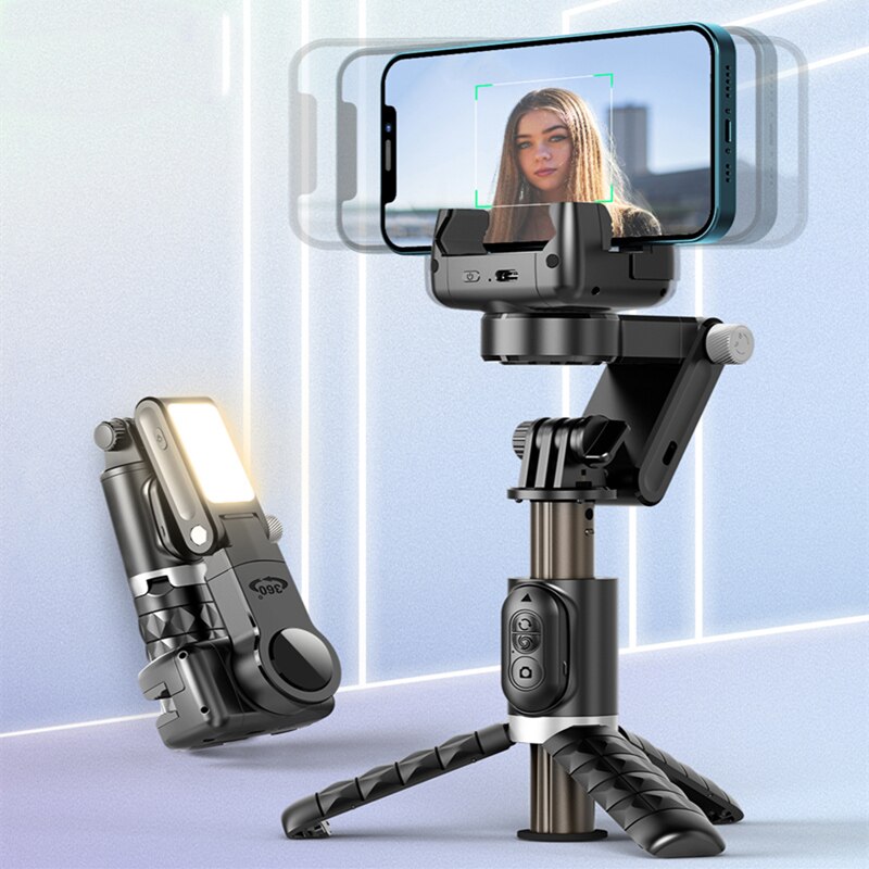 Premium Phone Gimbal Stabilizer 360 Rotation Selfie Stick Tripod Bluetooth Remote Smartphone Video Photography Stabilizer