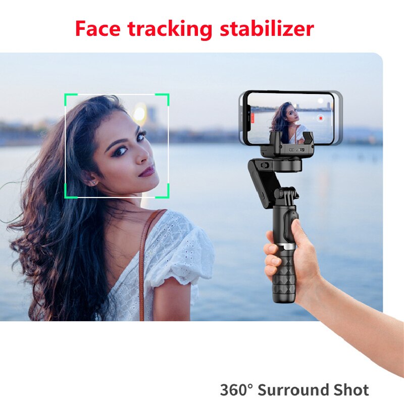 Premium Phone Gimbal Stabilizer 360 Rotation Selfie Stick Tripod Bluetooth Remote Smartphone Video Photography Stabilizer