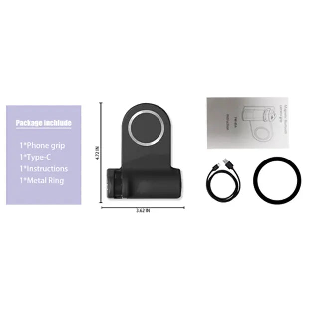 Premium Phone Holder MagSafe Compatible Magnetic Grip Bluetooth Remote Control Smartphone Mount Photography Video Stand