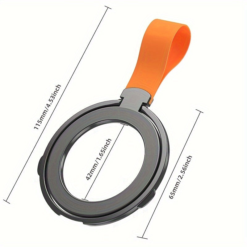 Premium Phone Ring Holder MagSafe Compatible Magnetic Grip Strap Stand Detachable Smartphone Holder Secure Grip