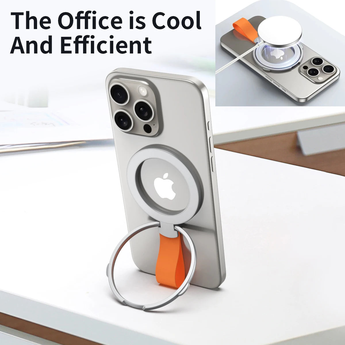 Premium Phone Ring Holder MagSafe Compatible Magnetic Grip Strap Stand Detachable Smartphone Holder Secure Grip